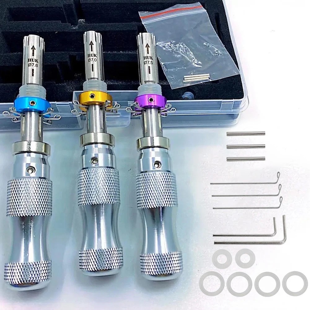 3PC Tubular 7 Pins Tool Accessories Stainless Adjustable Tool 7mm 7.5mm 7.8mm US