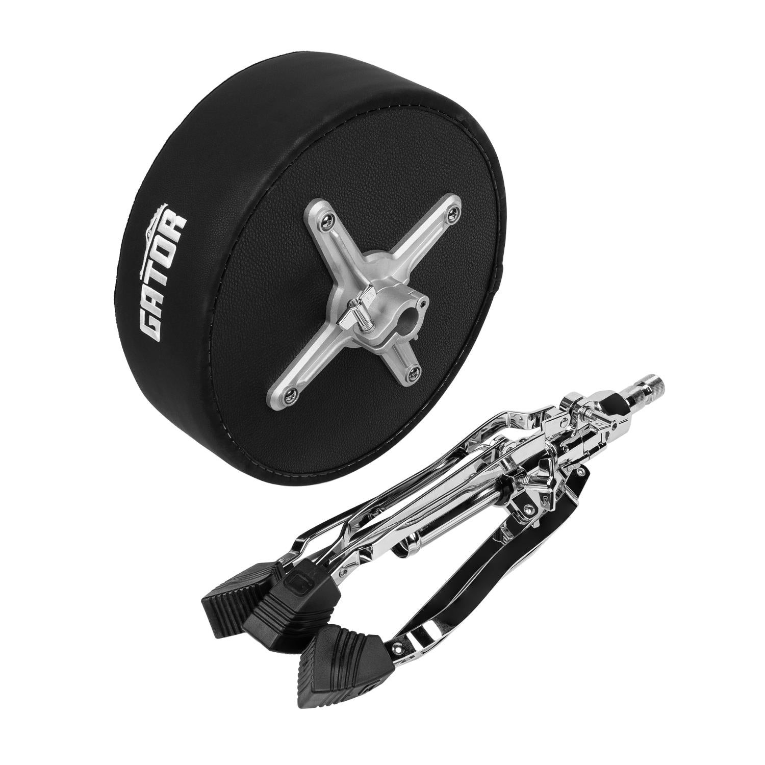 Gator Spindle Round Seat Drum Throne Black