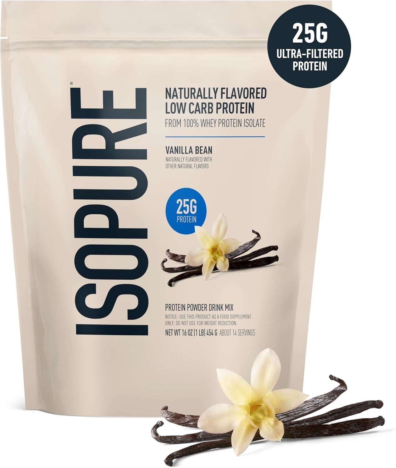 100% Pura Polvo Proteína De Suero Bajo en Carbohidratos Sin Gluten 1 Lb