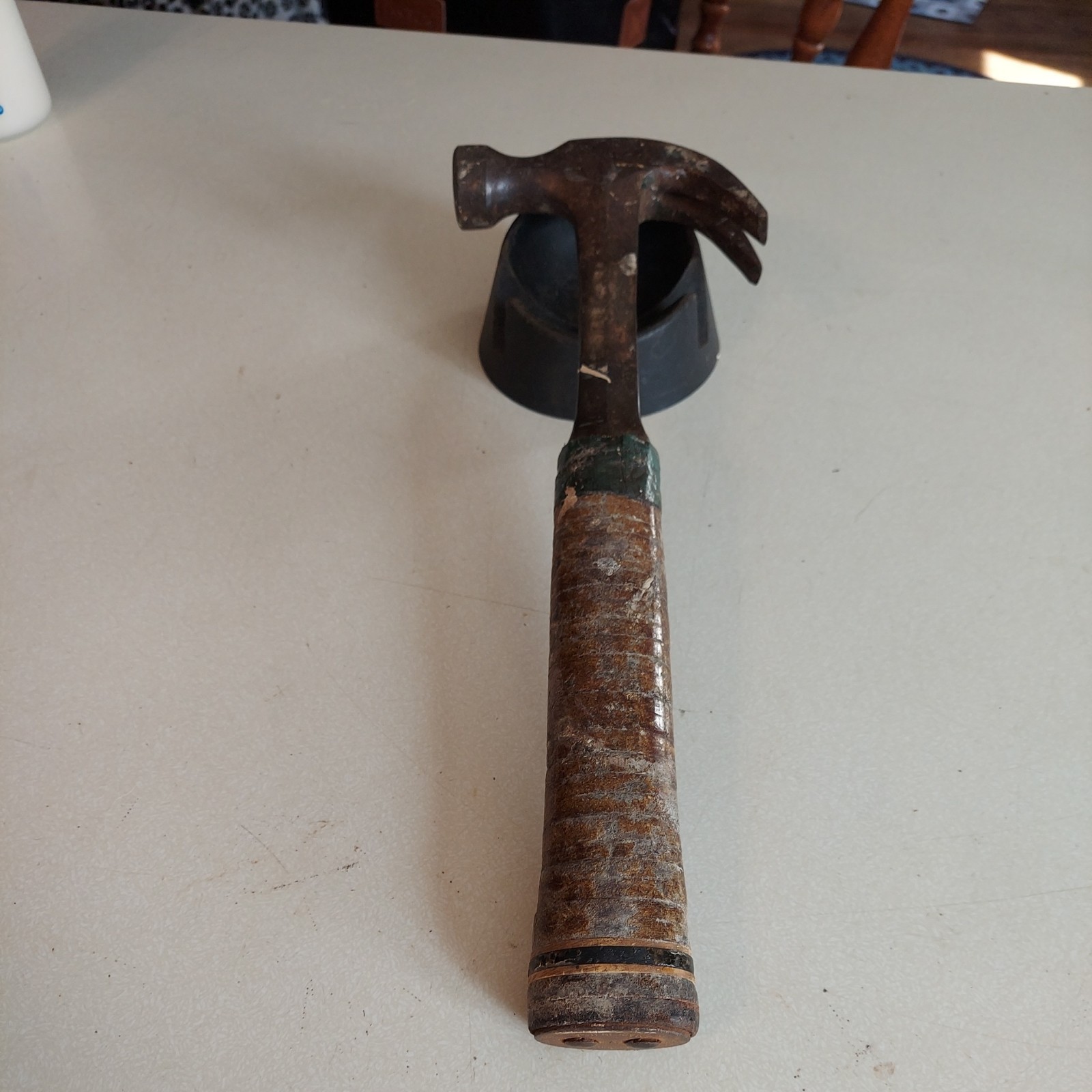Vintage 50s Classic Estwing 16 oz. Claw Hammer w/Original Leather Handle