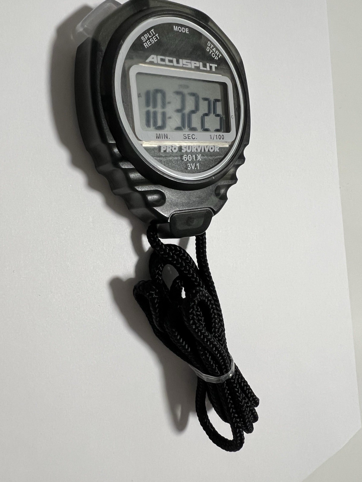 Accusplit Pro Survivor 601X 3V.1 Stopwatch (Screen Has Scratches) BLACK