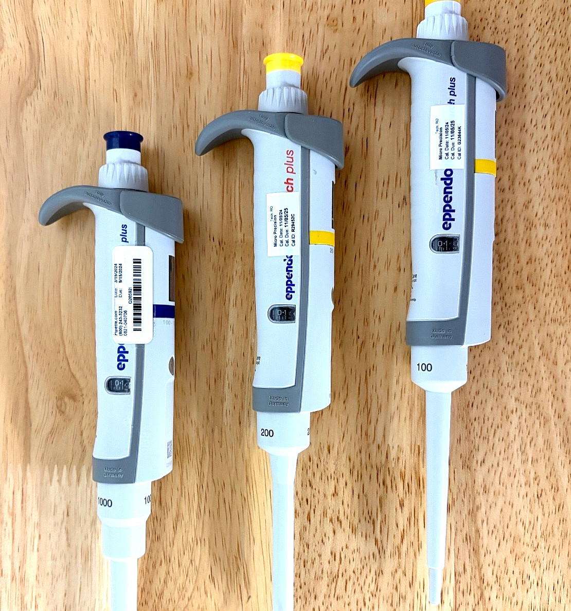 Eppendorf Research Plus - Three Pipette Set (10-100, 20-200, 100-1000) - Perfect