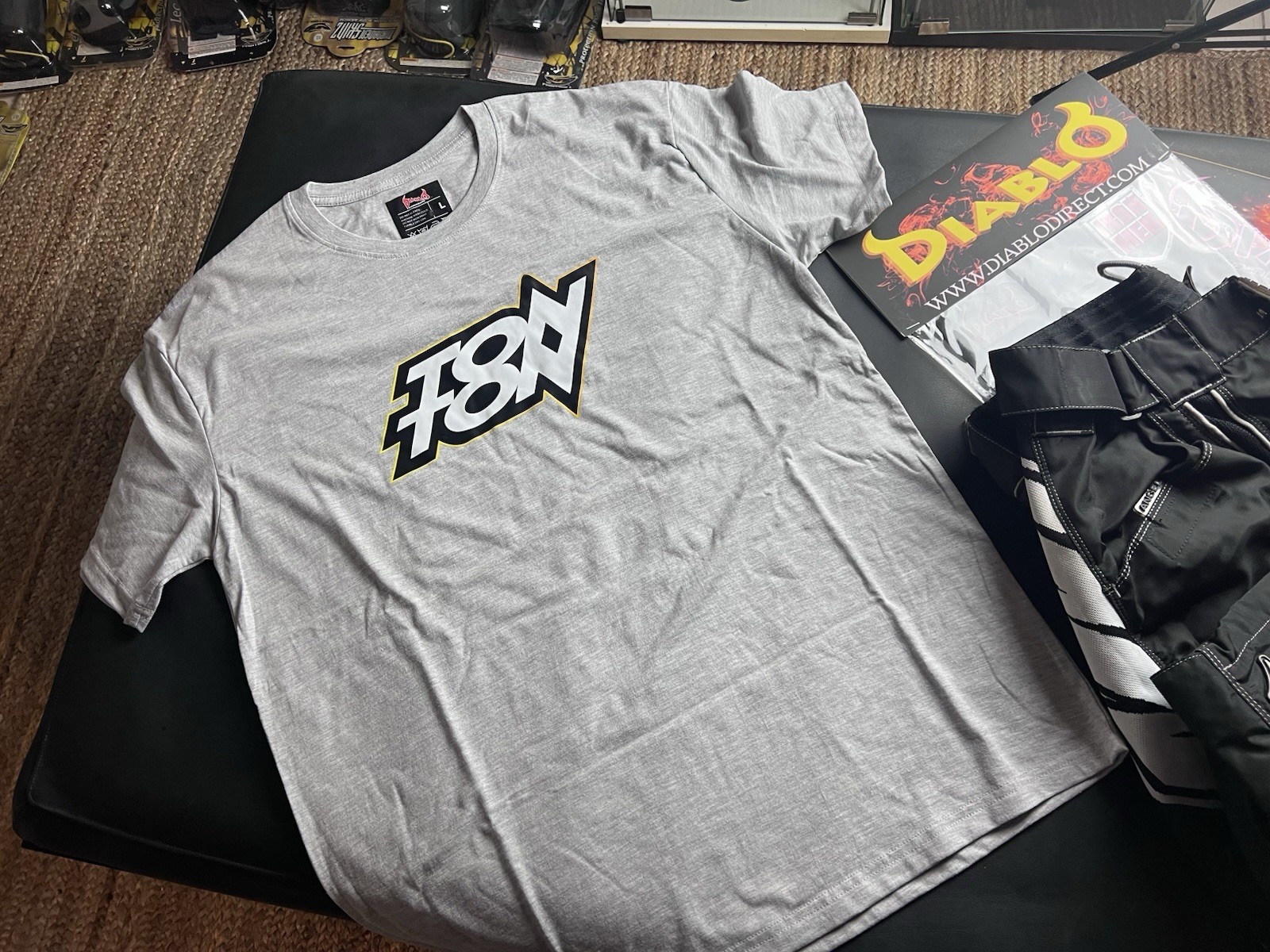 Vintage🔥 Diablo TonTon Paintball  T Shirt - Size L  - Free Vtg Stickers