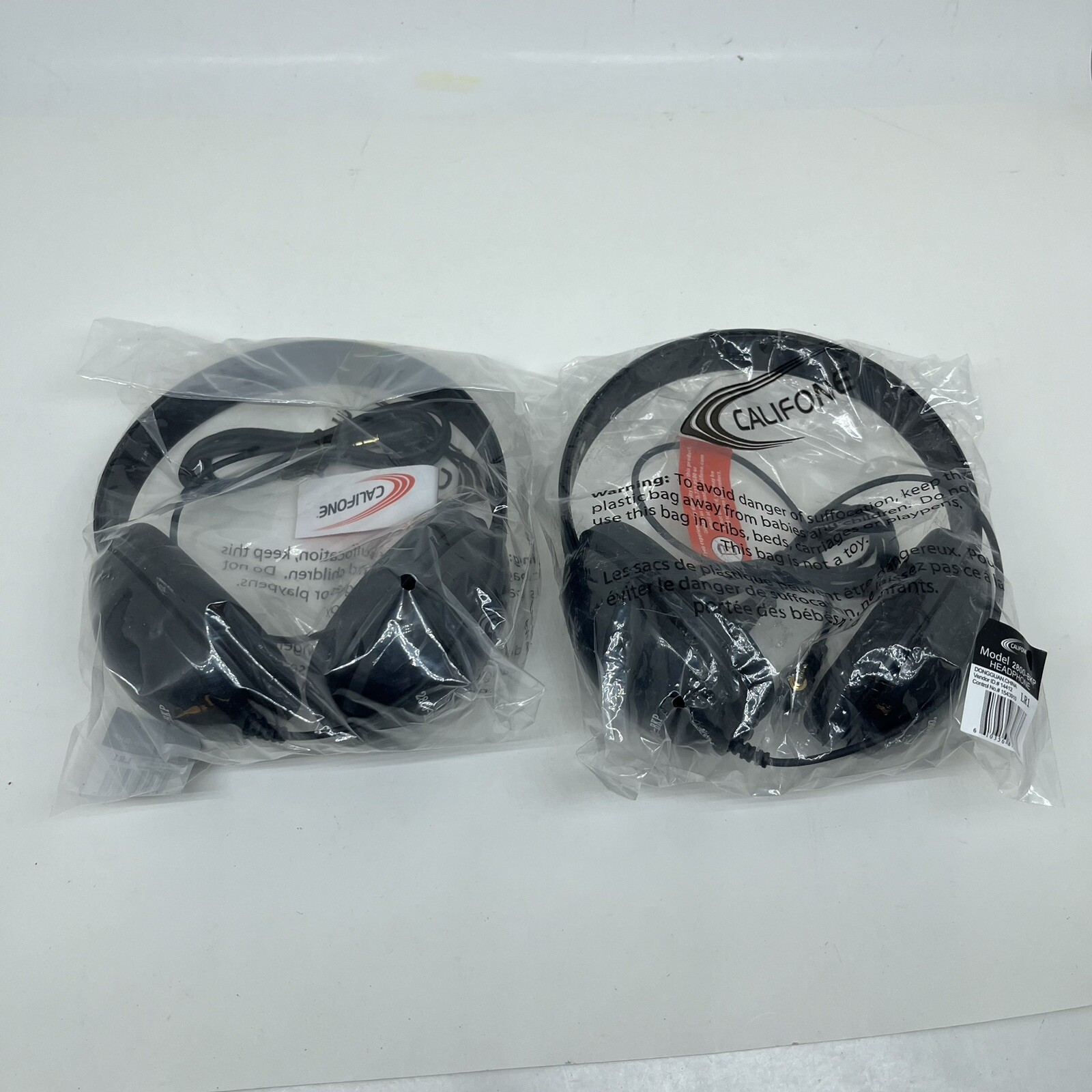 2 Califone Listenig First 2800-BKP Over-Ear 3.5mm Plug Black Stereo Headphones