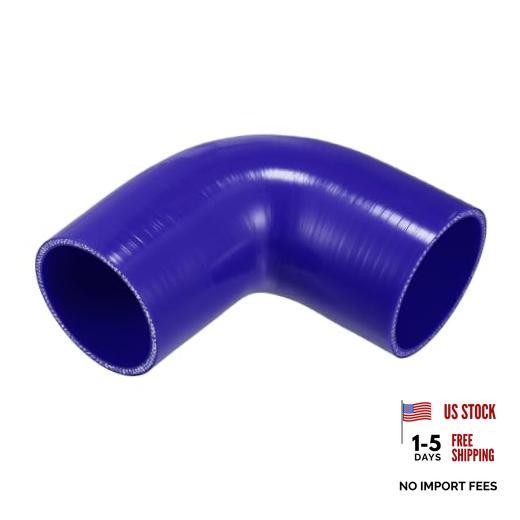 90 Degree Elbow Coupler Silicone Hose, 80mm 3.15" ID Length 125mm ID 80mm Blue