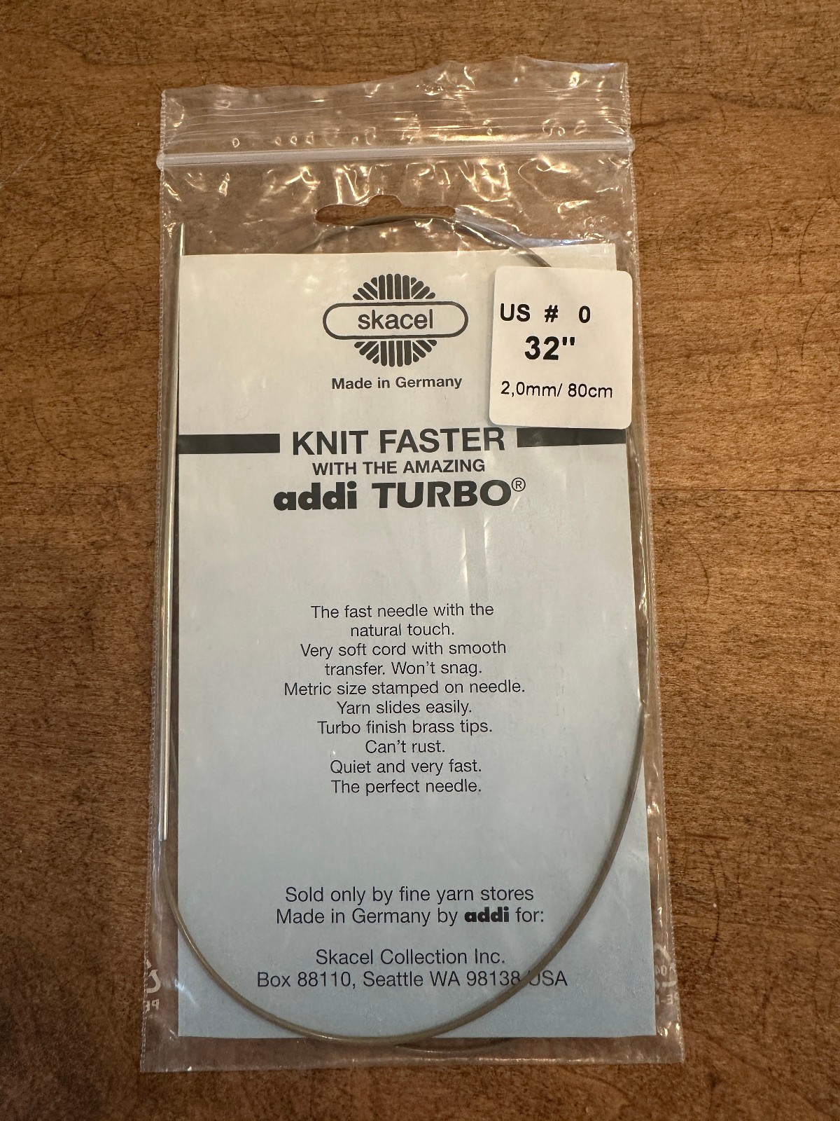 Skacel Addi Turbo Circular Knitting Needle US #0 | 32” (2.0mm/80cm)