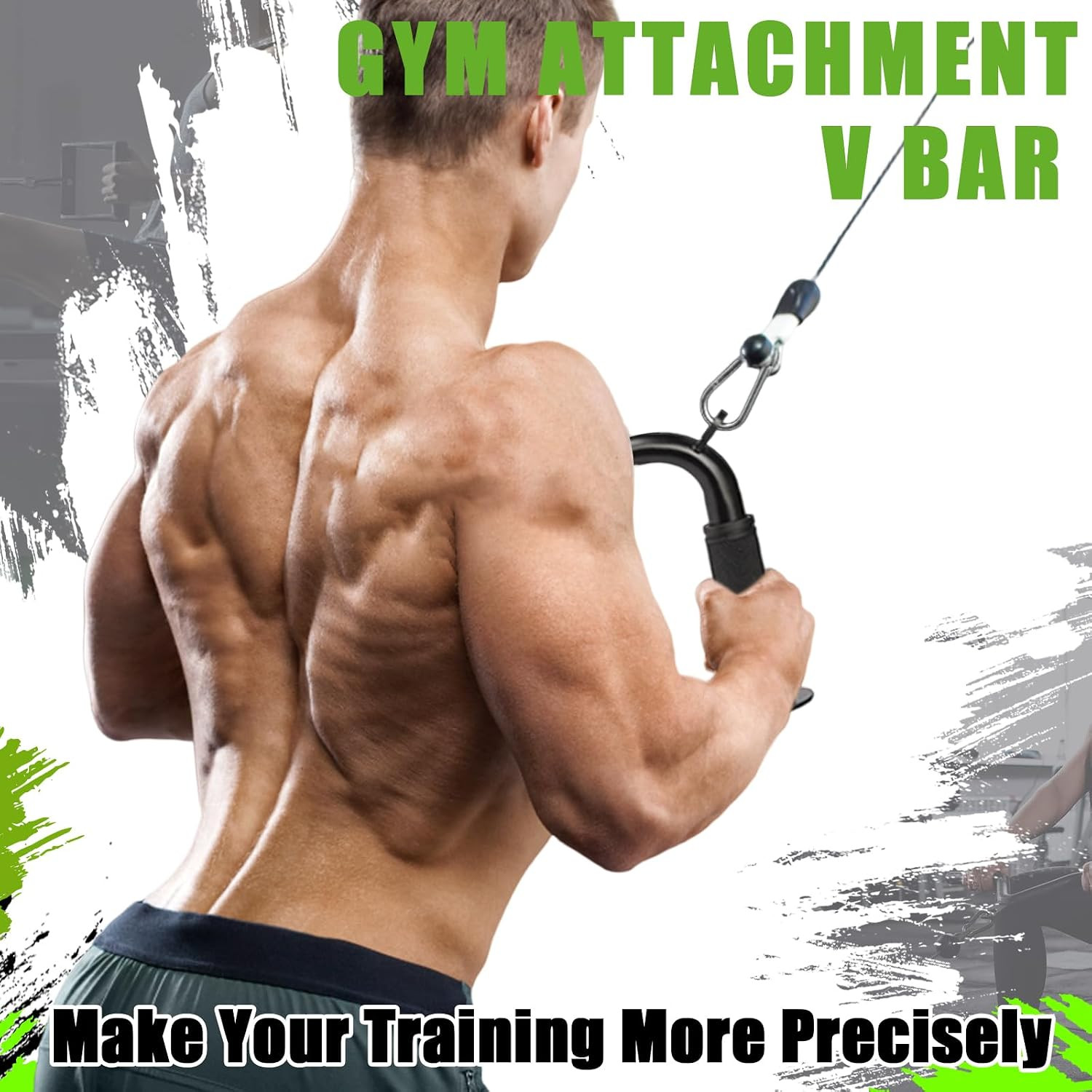 Tricep Pull down Attachment,Bigger V Bar Attachment LAT Pulldown Attachments Cab