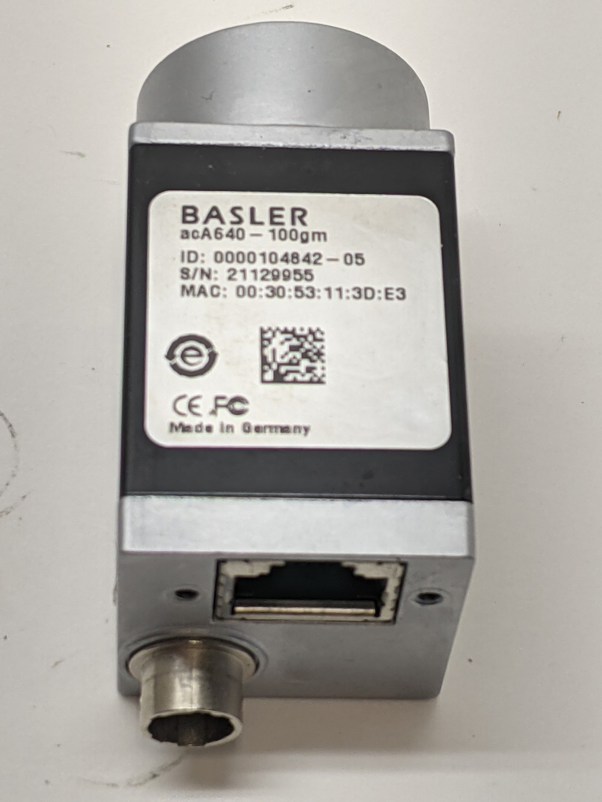 Basler acA640-100gm GIGE 100 FPS Mono CCD Machine Vision Camera C-Mount