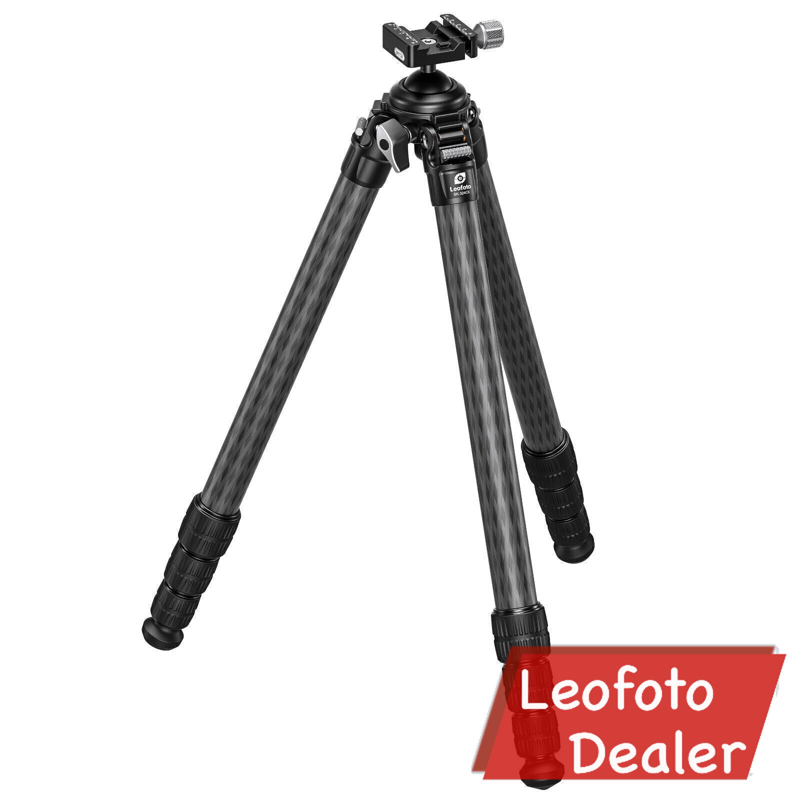 Leofoto SK-324CX Tripod Integrated Knob-Control Ballhead Arca & Picatinny Clamp