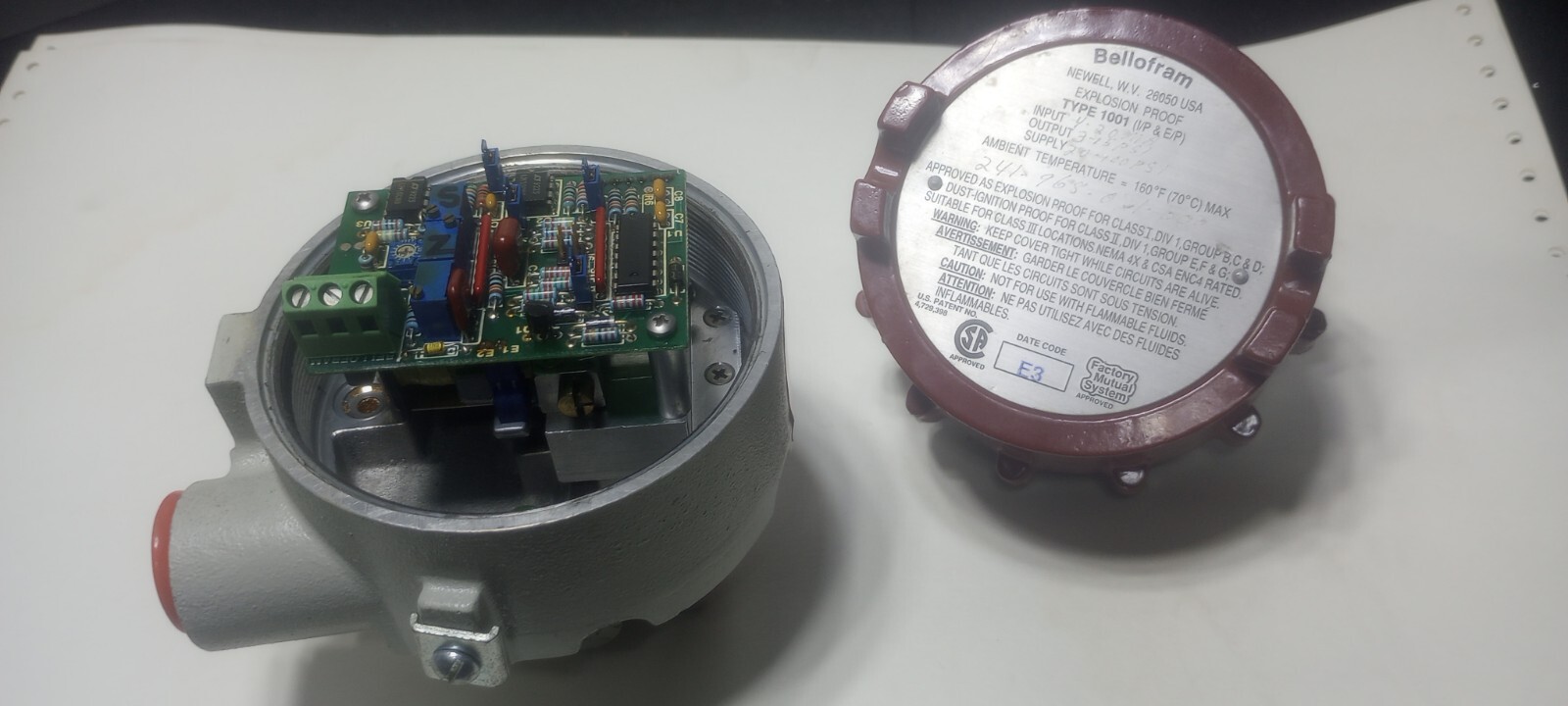 Bellofram Type 1001 (I/P & E/P)  #241-968-021-000 Pressure Transducer 20-100 PSI