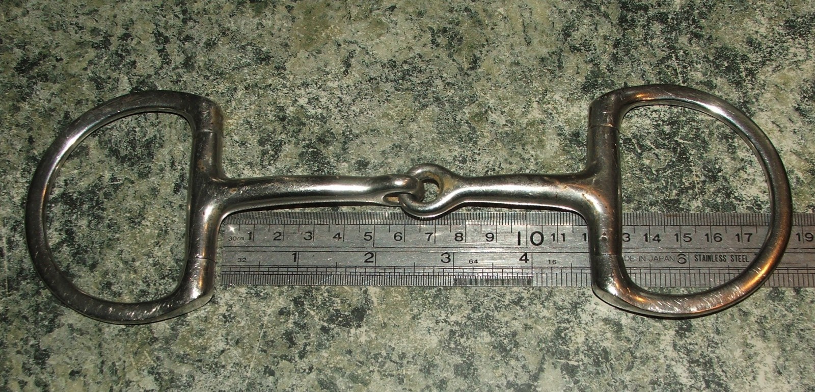 Stainless Steel Used D-Bit 4 3/4 inch Snaffle bit
