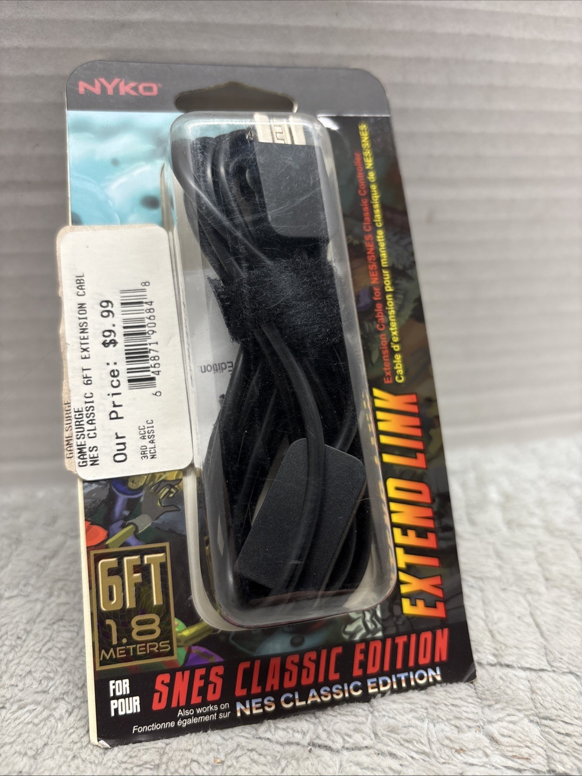 Nyko Extend Link - 6ft Extension Cable For NES Classic Edition Free Shipping