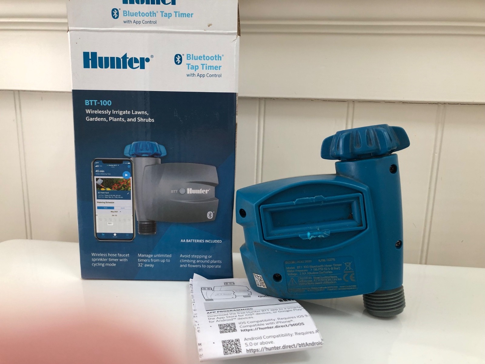 Hunter BTT-100 Single Station Battery Operated Timer Bluetooth App Control
