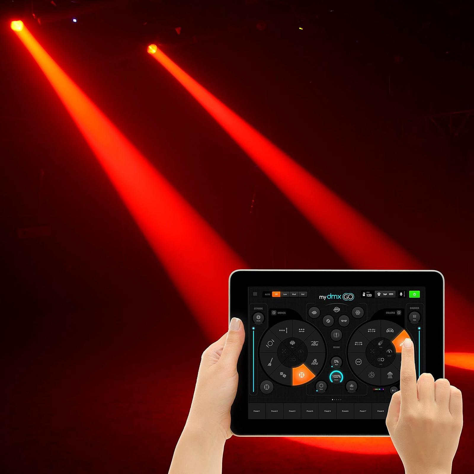 Wireless DMX Lighting Controller MyDMXGo App 256 Channel Stage Lighting System