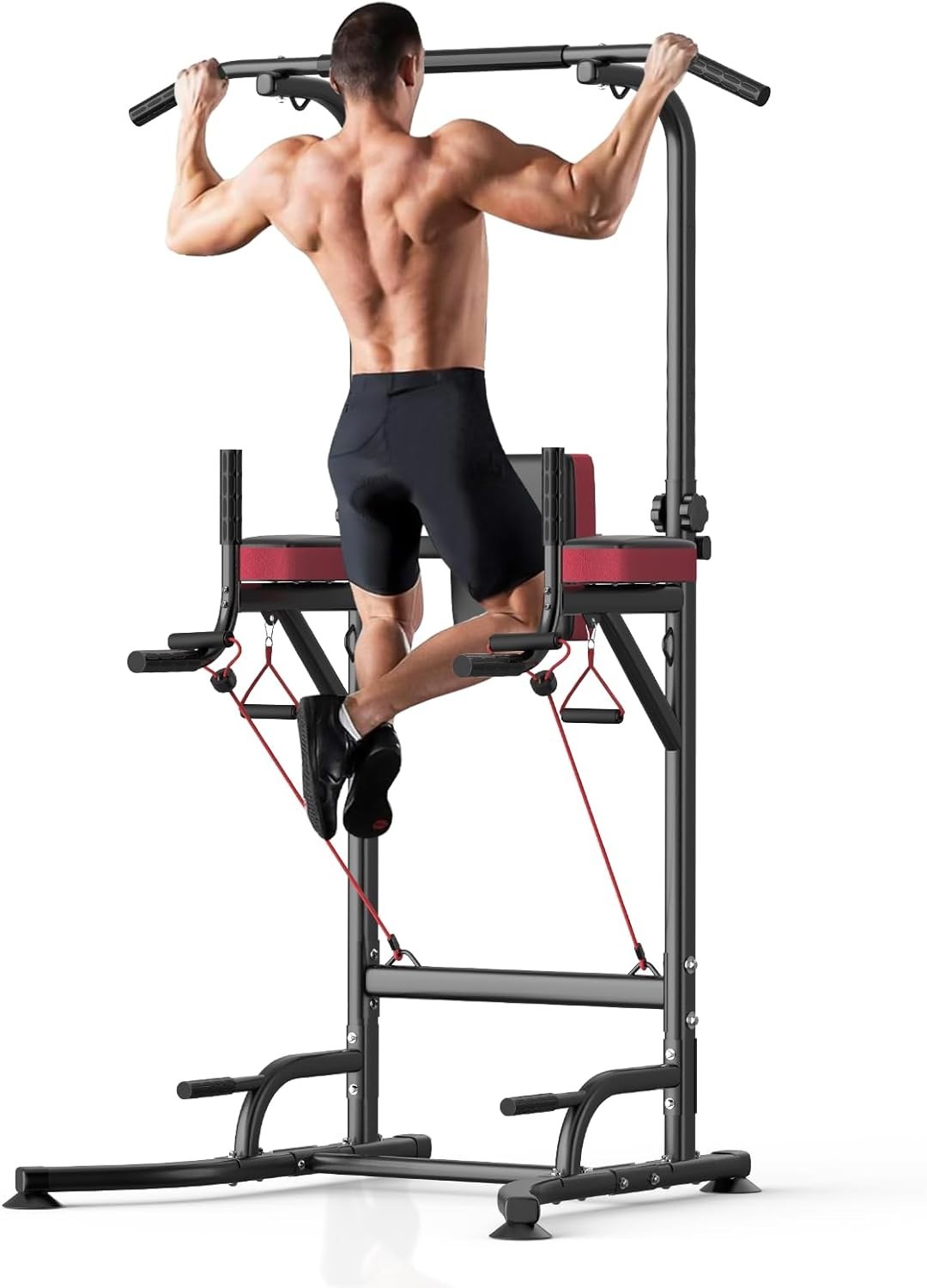 Power Tower Pull Up Bar Dip Station Assistive Trainer Multi-Function Home Gym