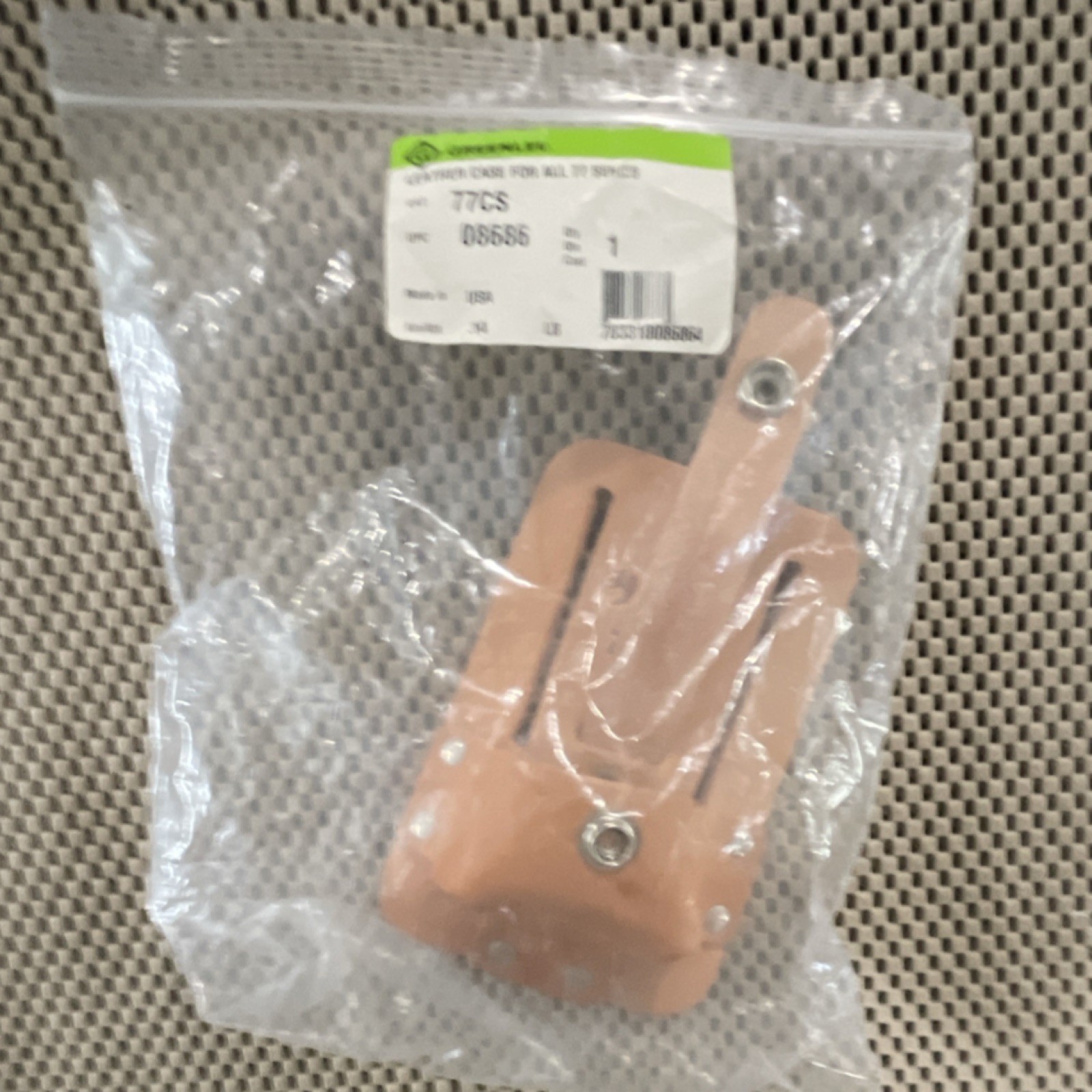 Greenlee 77CS Leather Case Beige Leather 08686 Cable Tester Holder 1 Item