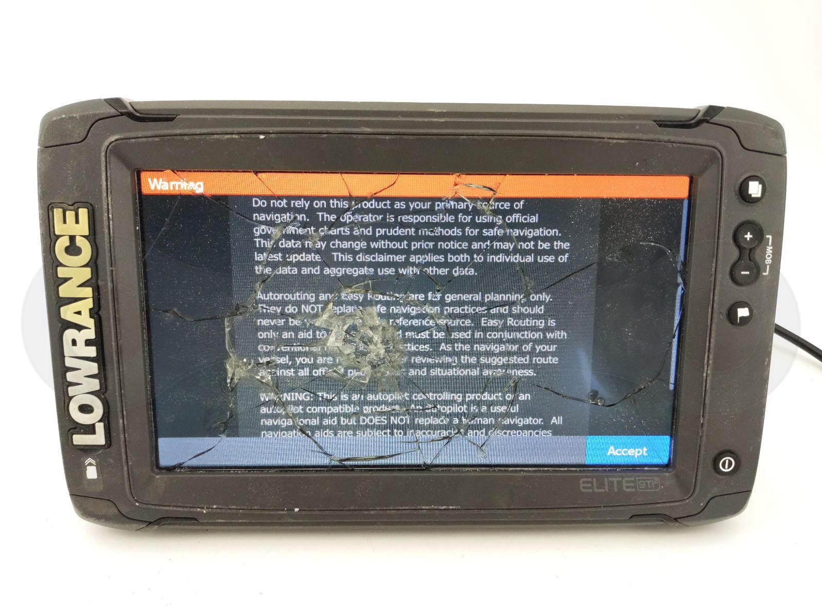 LOWRANCE ELITE 9 TI2 BOAT FISHFINDER CHARTPLOTTER SONAR SCREEN HEAD UNIT DISPLAY