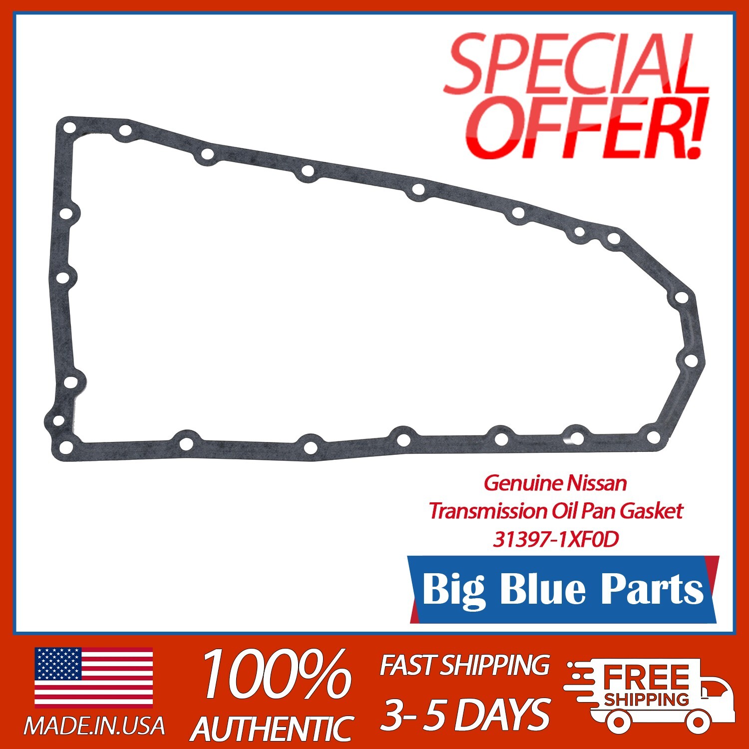 Genuine Nissan Parts - OEM Nissan Transmission Oil Pan Gasket - 31397-1XF0D