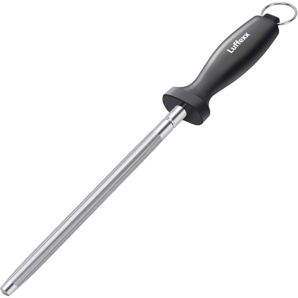 Professional 12-Inch Knife Sharpening Rod, High-Carbon honing rod to Sharpen the