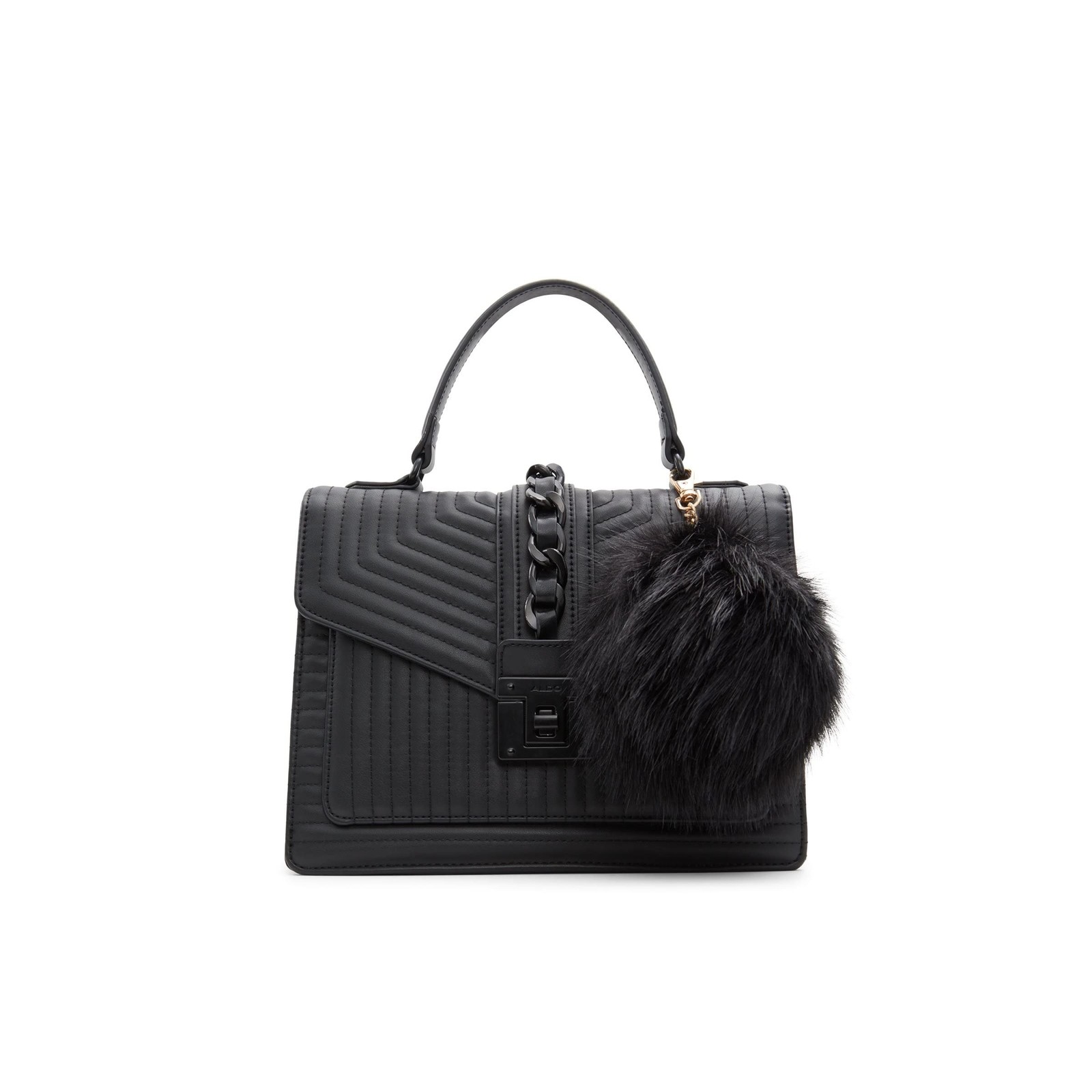 ALDO Women's Regular Jerilini Top Handle Bag Black Medium