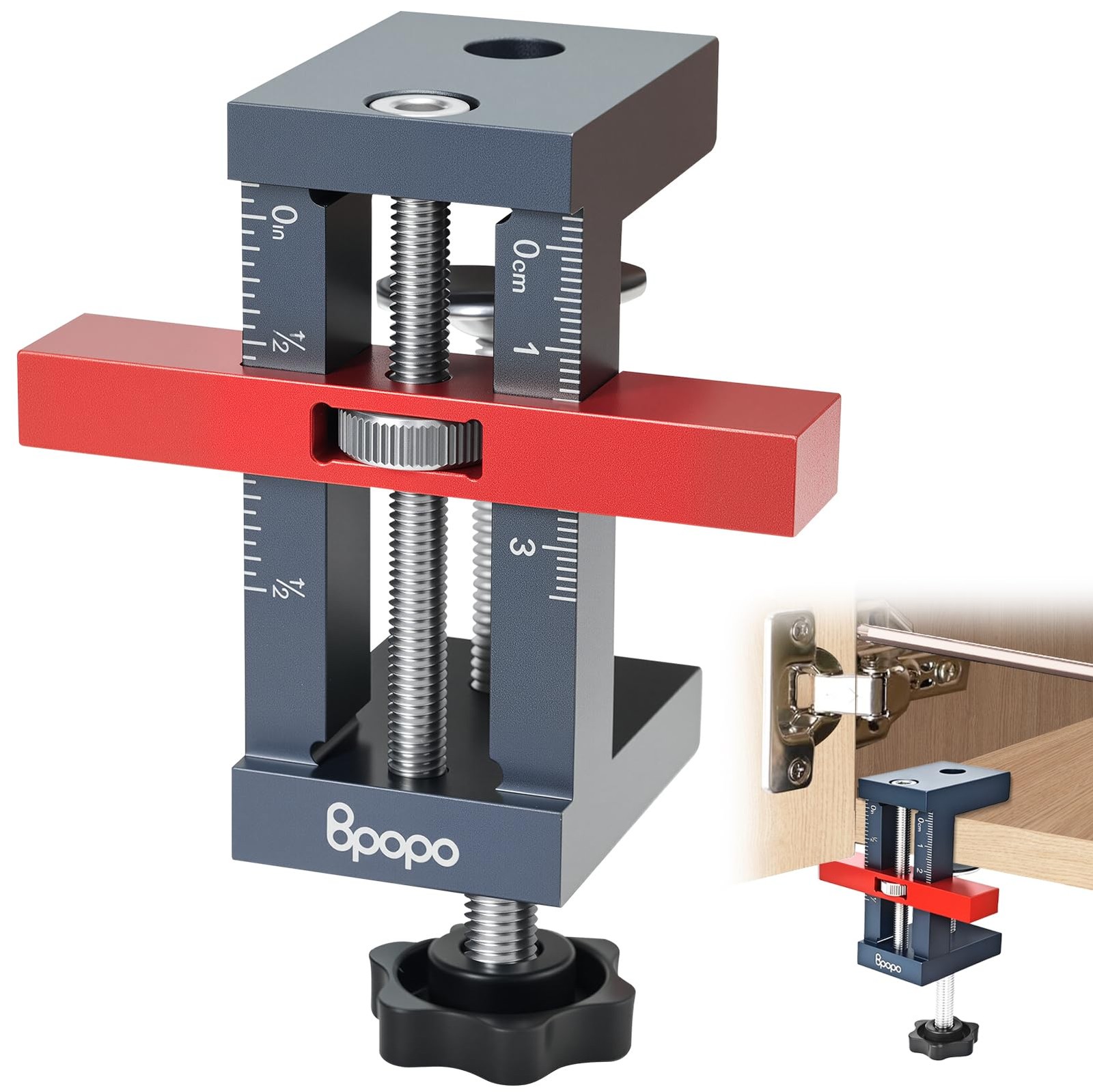 Cabinet Door Mounting Jig Adjustable Aluminum Alloy Installation Positioner