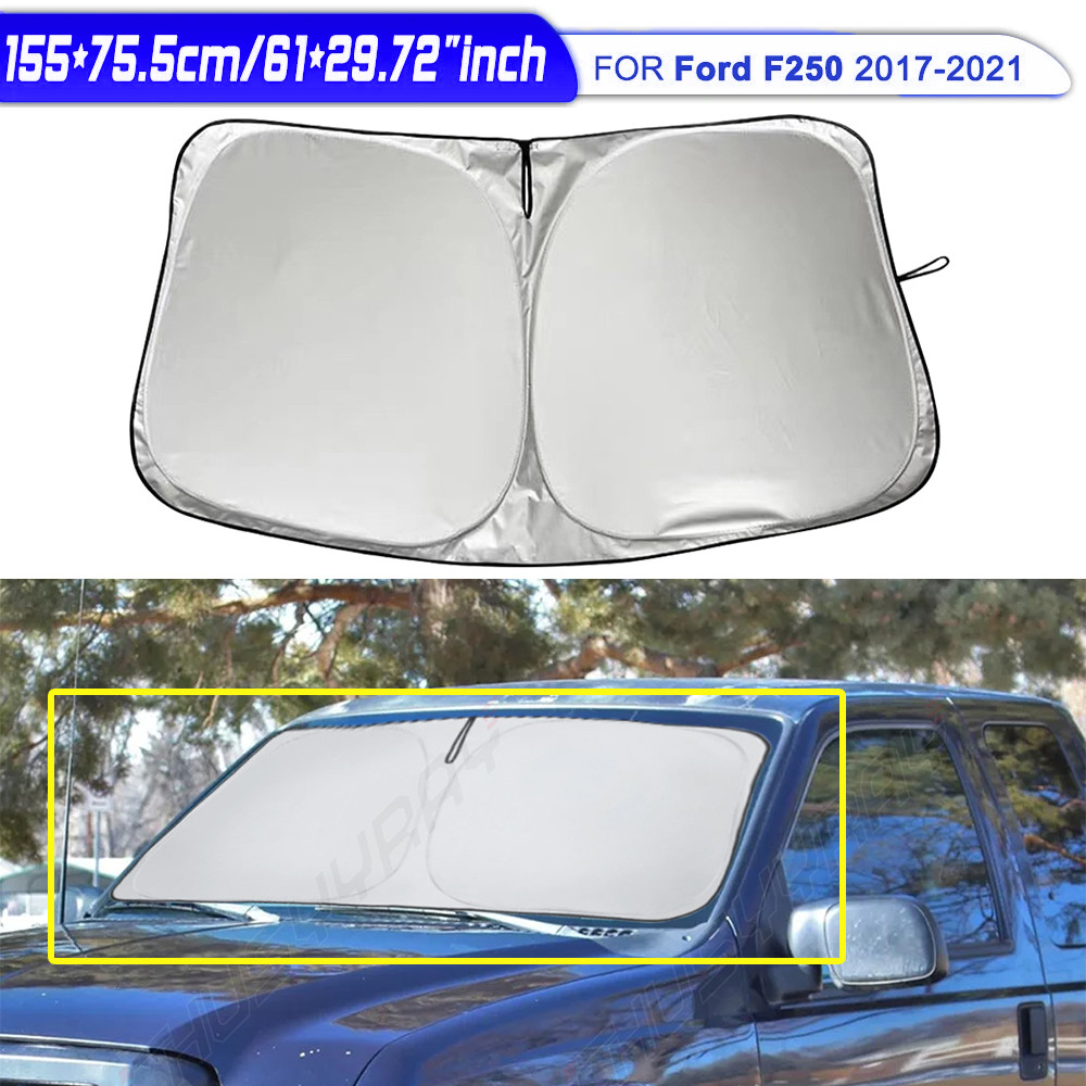 FOR Ford F250 Windshield Cover Sun Visor Shade Front Window UV Heat Car Shade