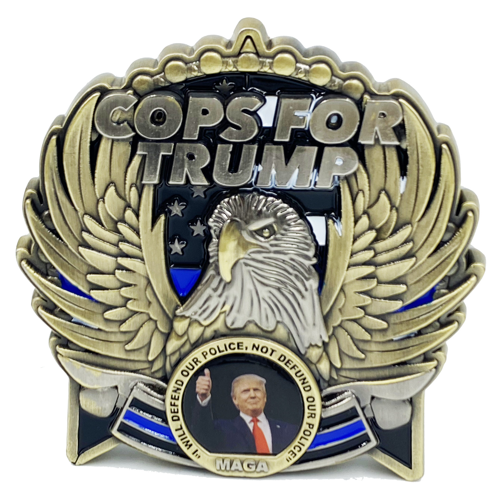 EL5-017 COPS for TRUMP 45th President Donald J. Trump MAGA Police Officer Thin B