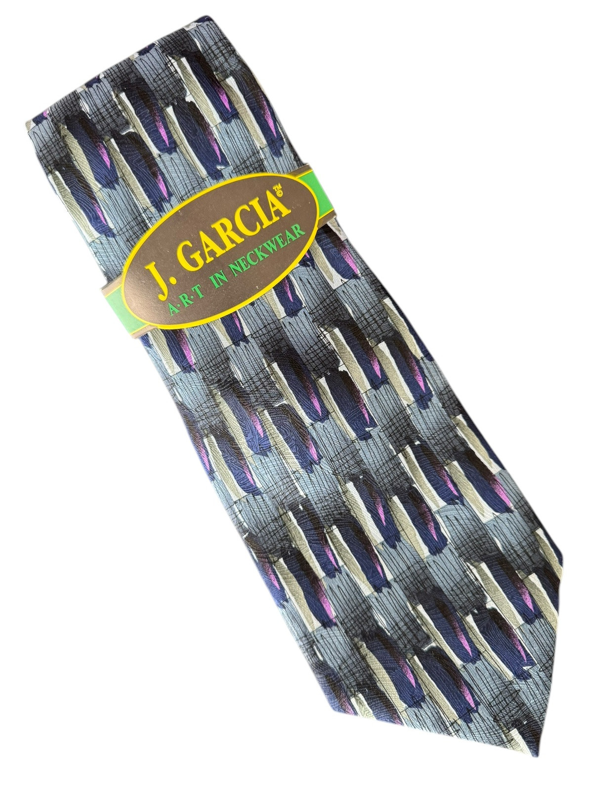 Jerry Garcia Blue Purple Silk Tie New Neckwear Art Paris In Rain Grateful Dead