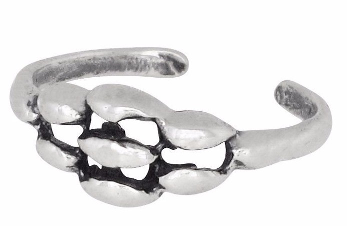 Sterling Silver .925 Tangled Stones Toe Ring Adjustable Size | Made In USA
