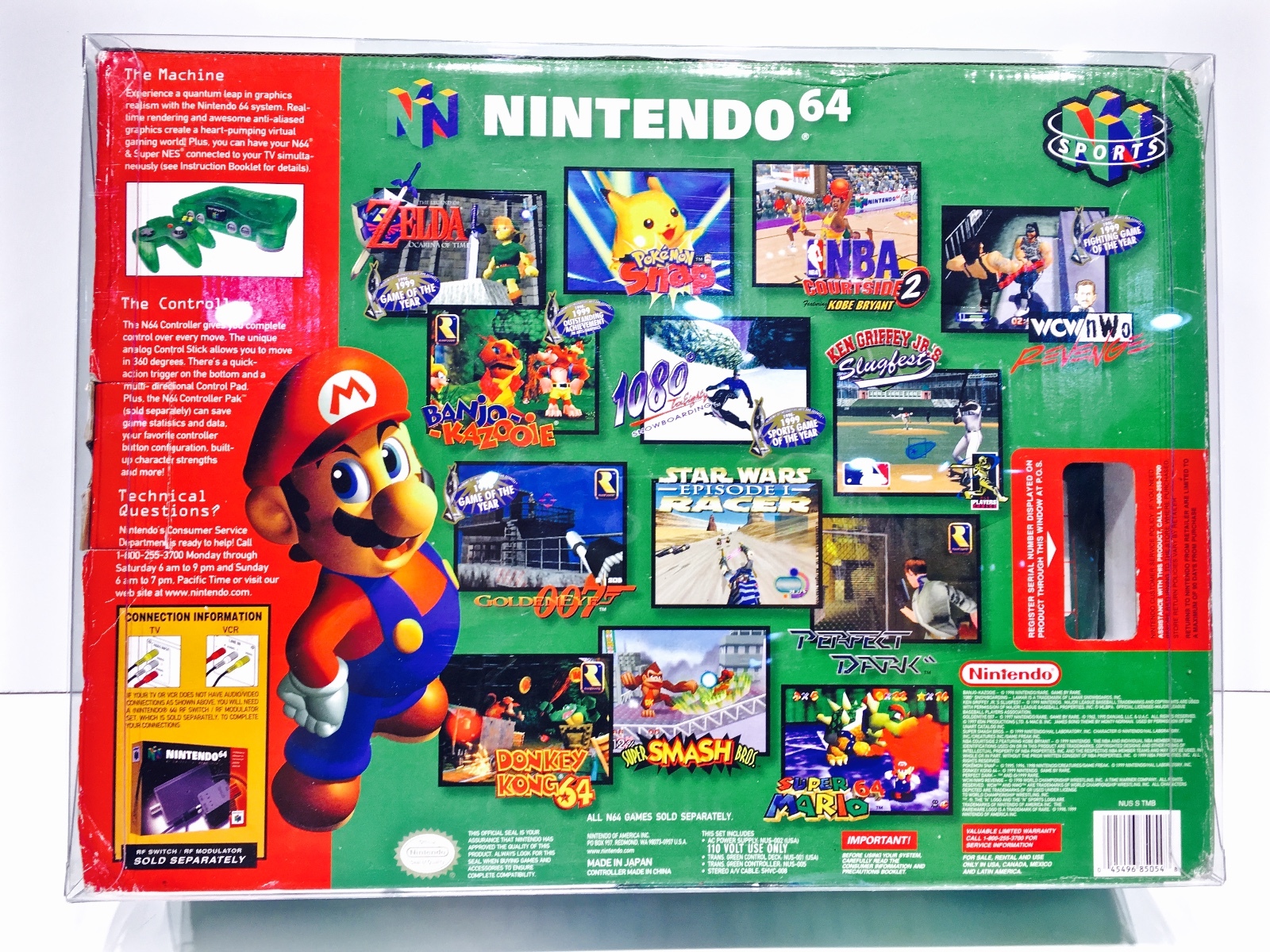1 Console Box Protector N64 FUNTASTIC SIZES ONLY! Please Read! Nintendo 64 Clear