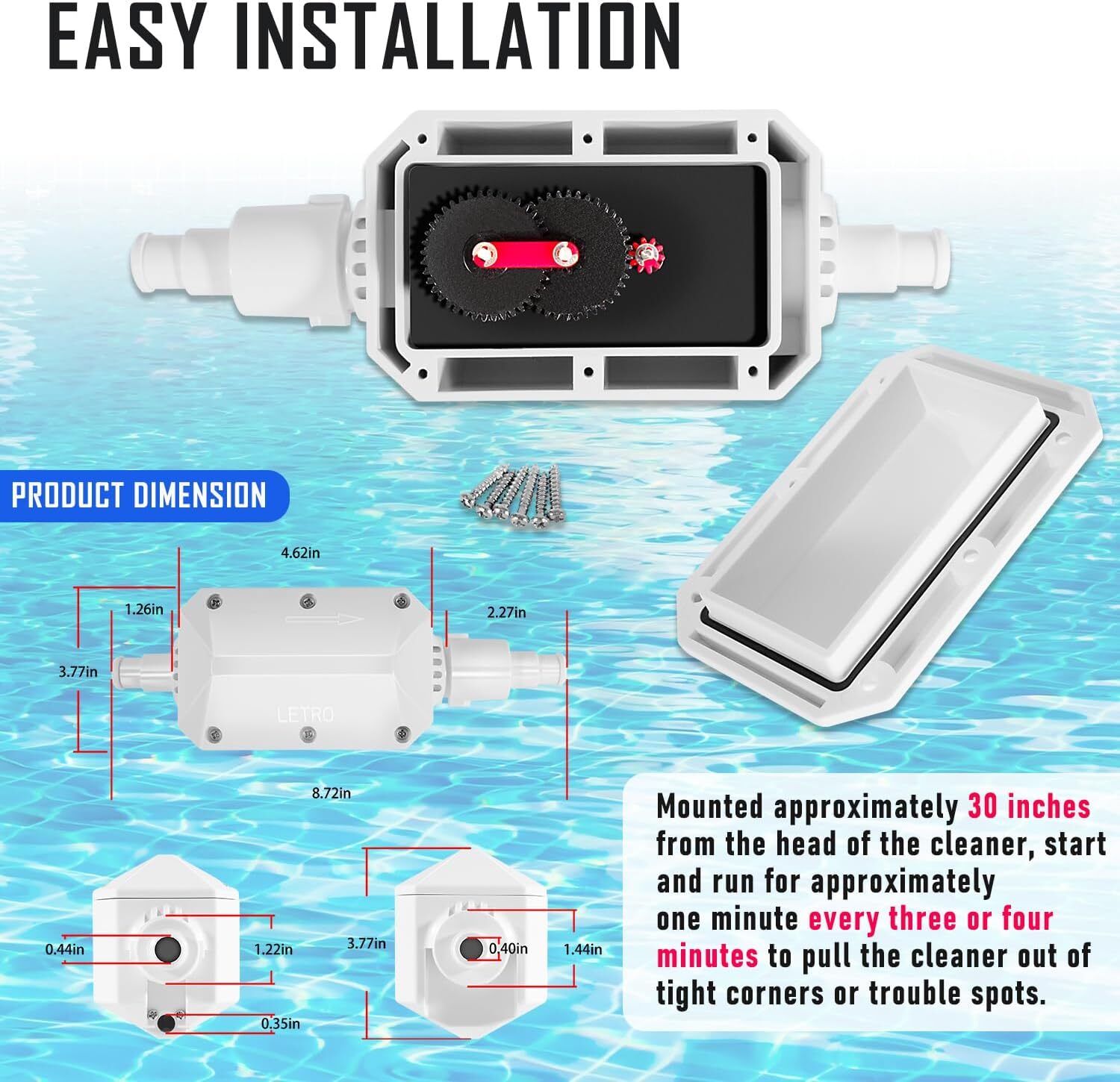 for Pentair E10 White Back-Up Valve Replacement Automatic Pool Cleaner