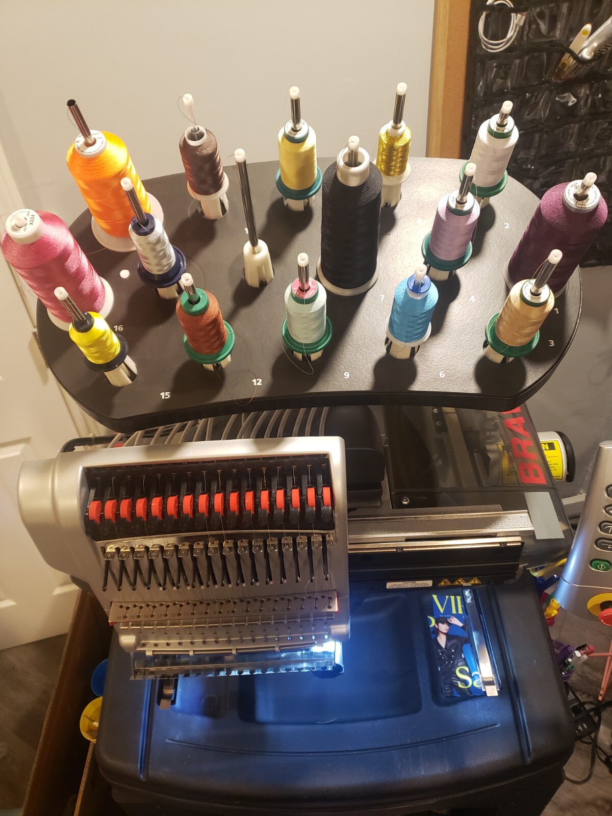Melco Bravo II Single Head 16 Needle Embroidery Machine
