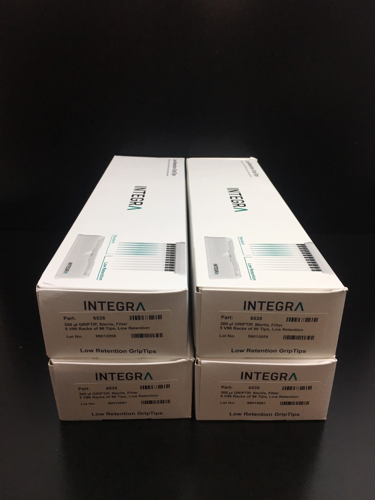 Integra Cat No 6535 Griptip Low Retention Sterile 300uL Pipette Tips Lot 4 PKS