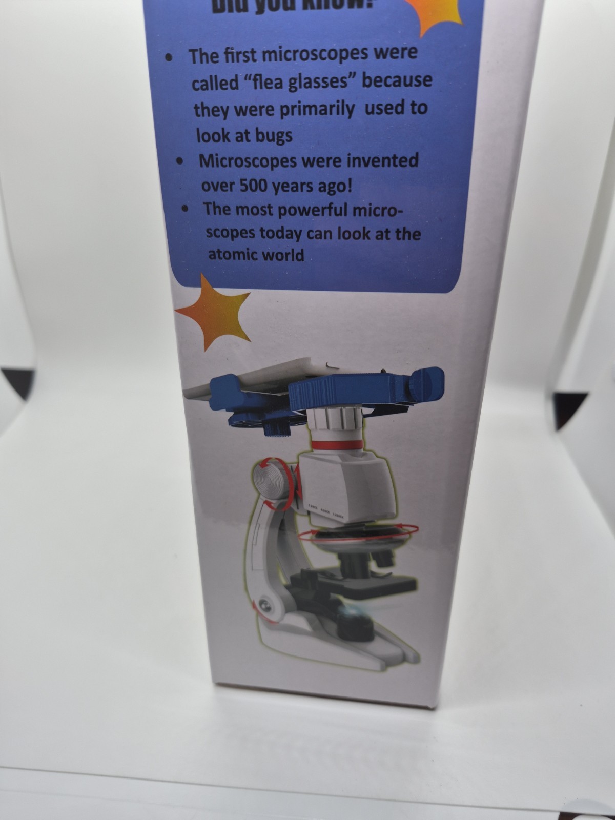 STEM Microscope With Light Source 100x, 400x, 1200x, Kids, Educational, Ages 6+