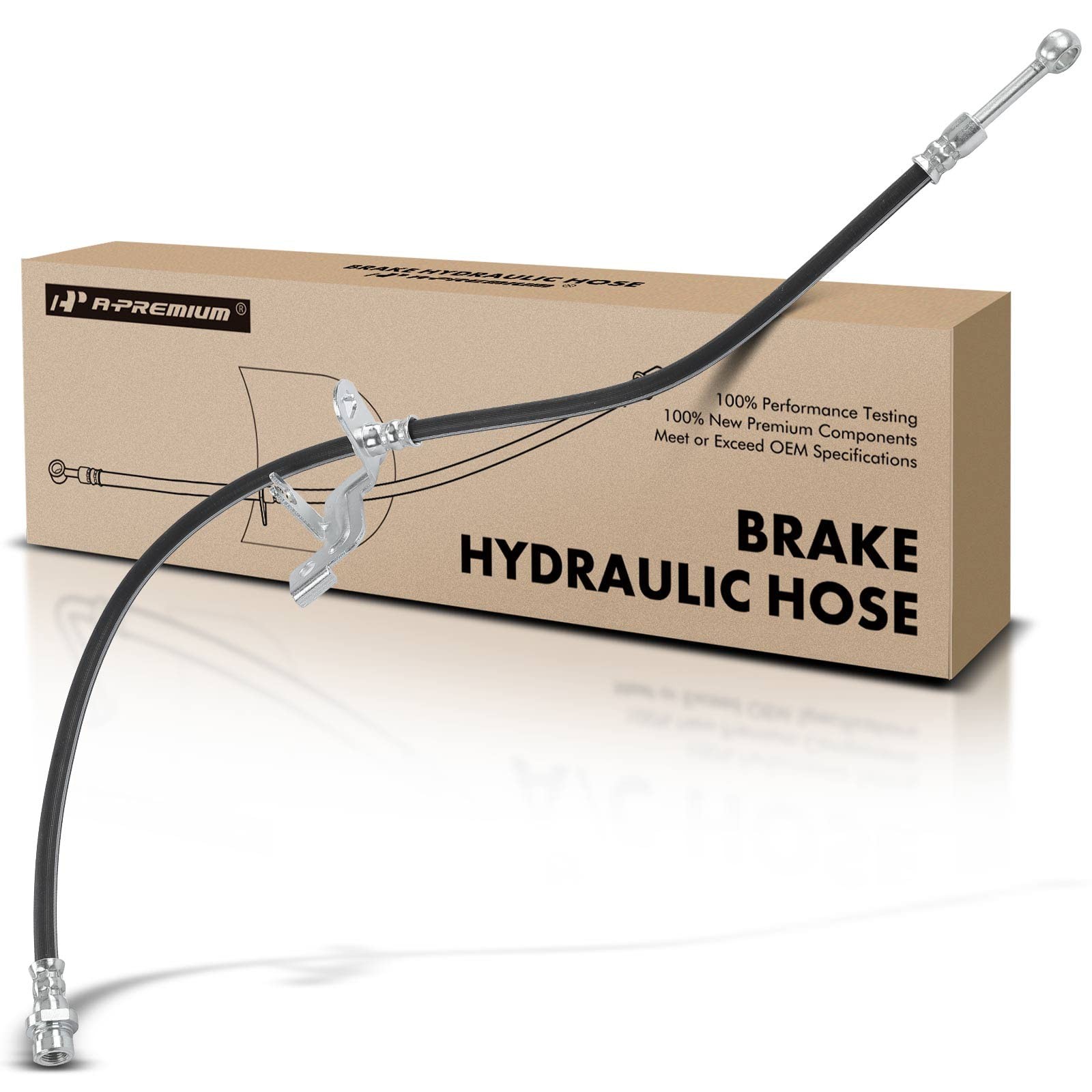 A-Premium Front Driver Brake Hydraulic Hose Compatible with Select Kia Models -
