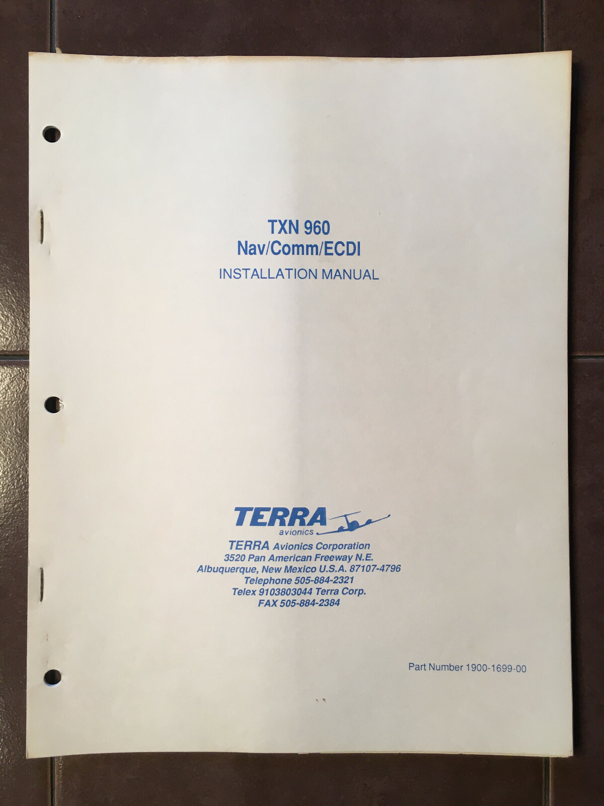 Terra TXN-960 Install manual