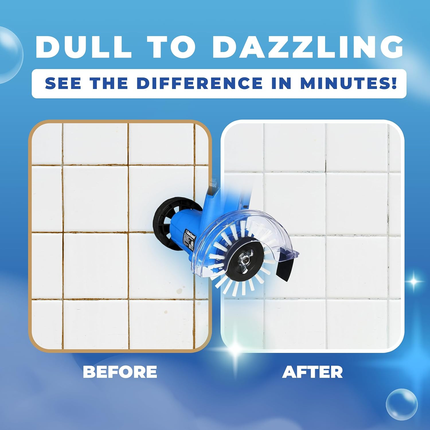 Compact Electric Grout Cleaning Machine for Tile & Bathroom Floors