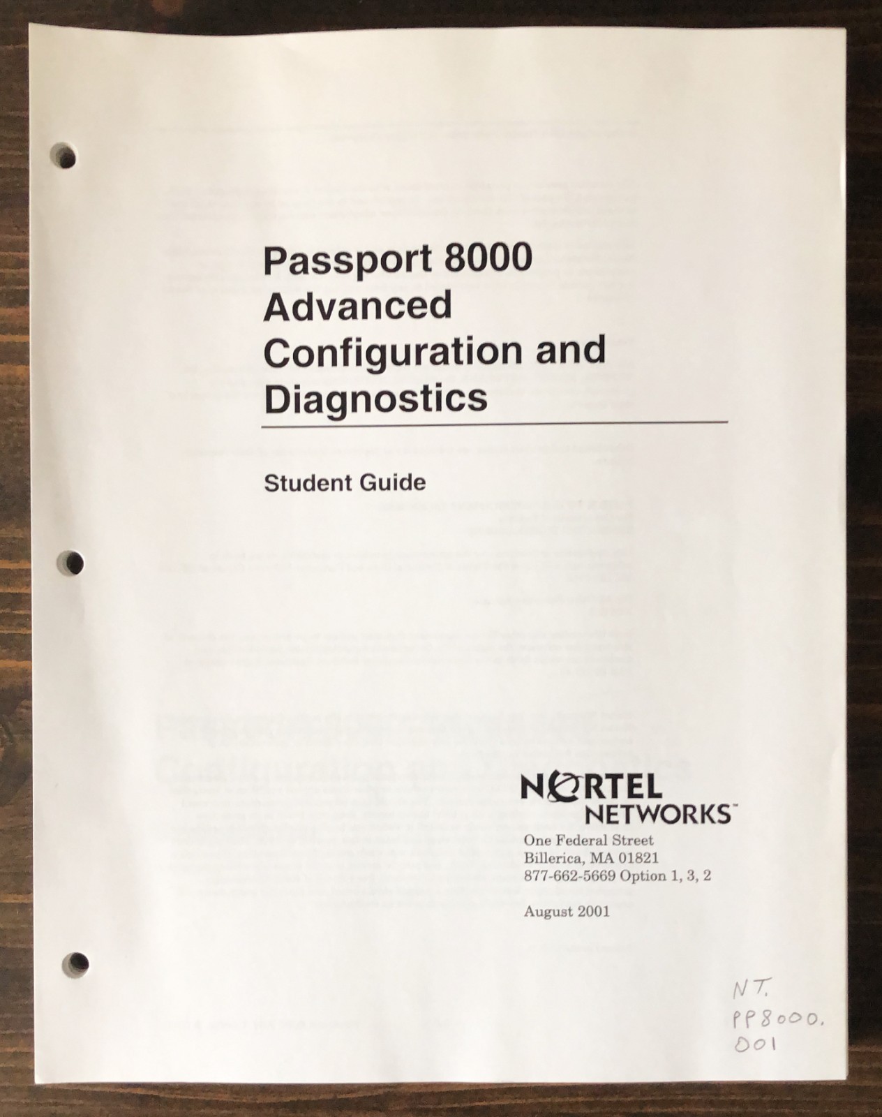 Nortel Networks - Passport 8000 Configuration And Diagnostics Training Course