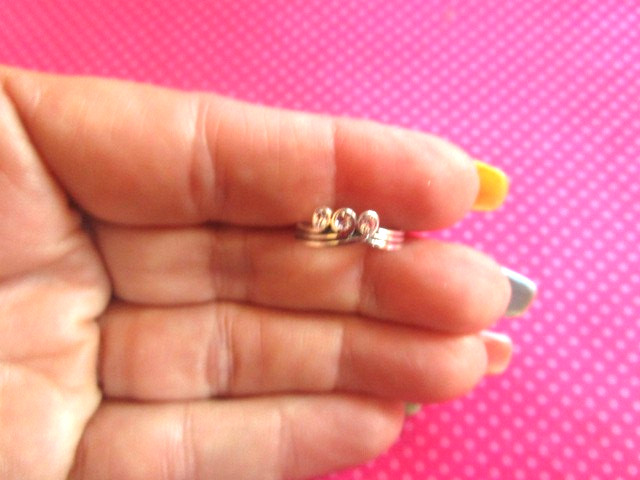 Crystal wave sterling silver toe ring