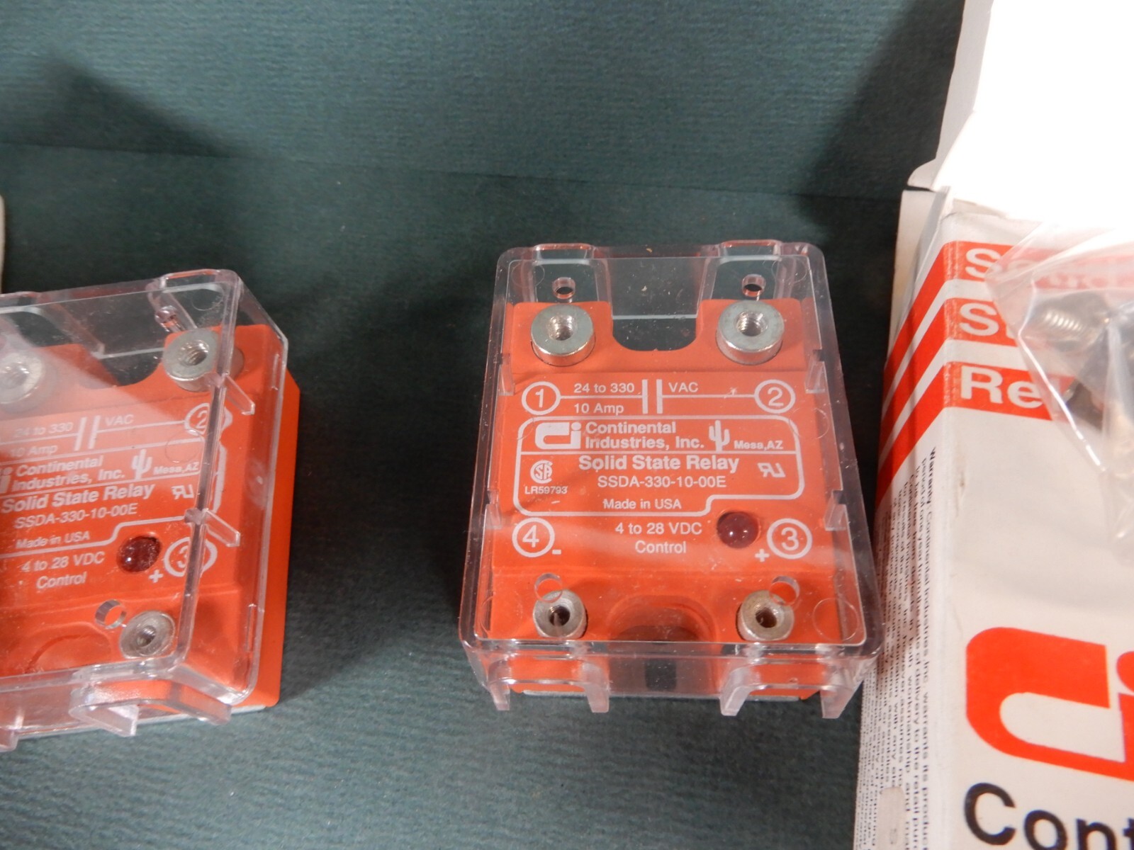 Continental Industries SSDA-330-10-00E Solid State Relays NOS Qty 2 - Screws