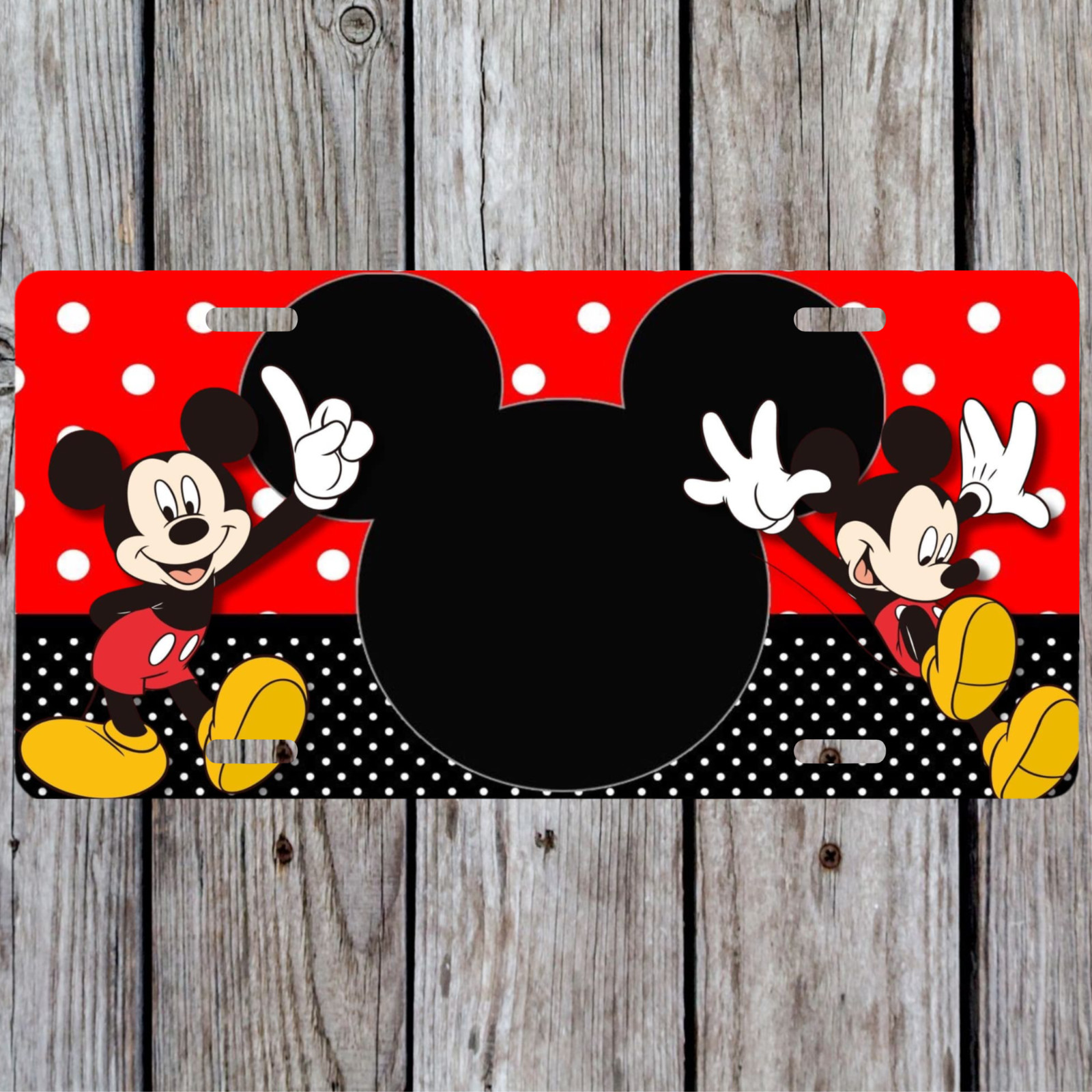 Mickey Mouse Ears Inspired Novelty License Plate