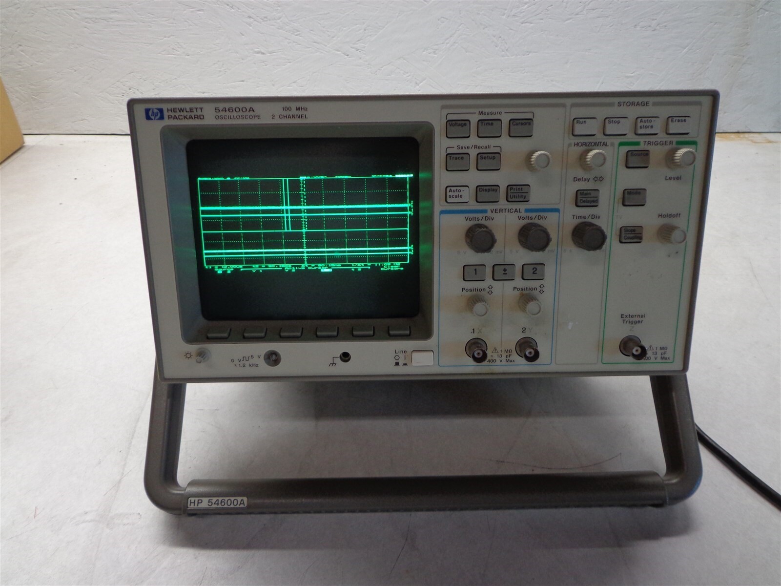 HP 54600A 100MHZ Oscilloscope with 54652A Parallel Interface Module