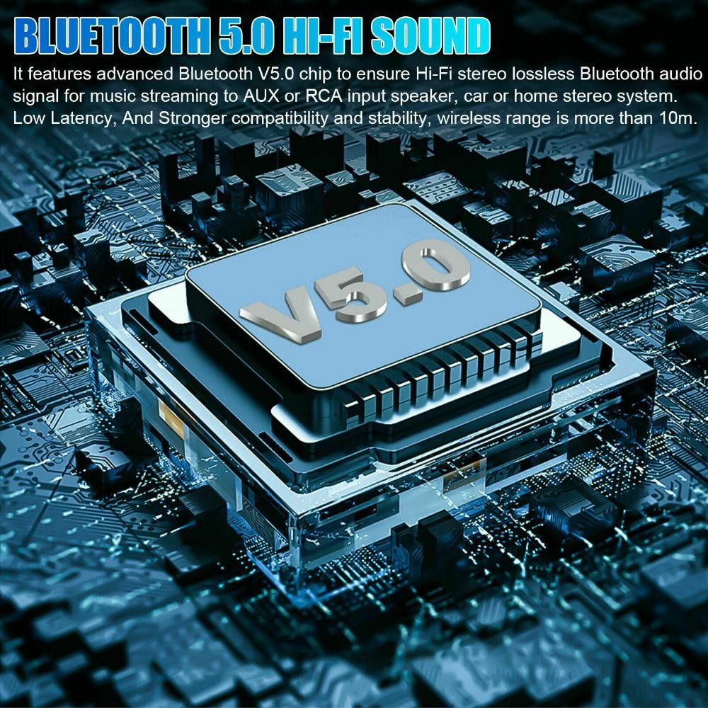 NFC Multi-Function Bluetooth Receiver Wireless 3.5mm AUX to 2RCA Audio Adapter C
