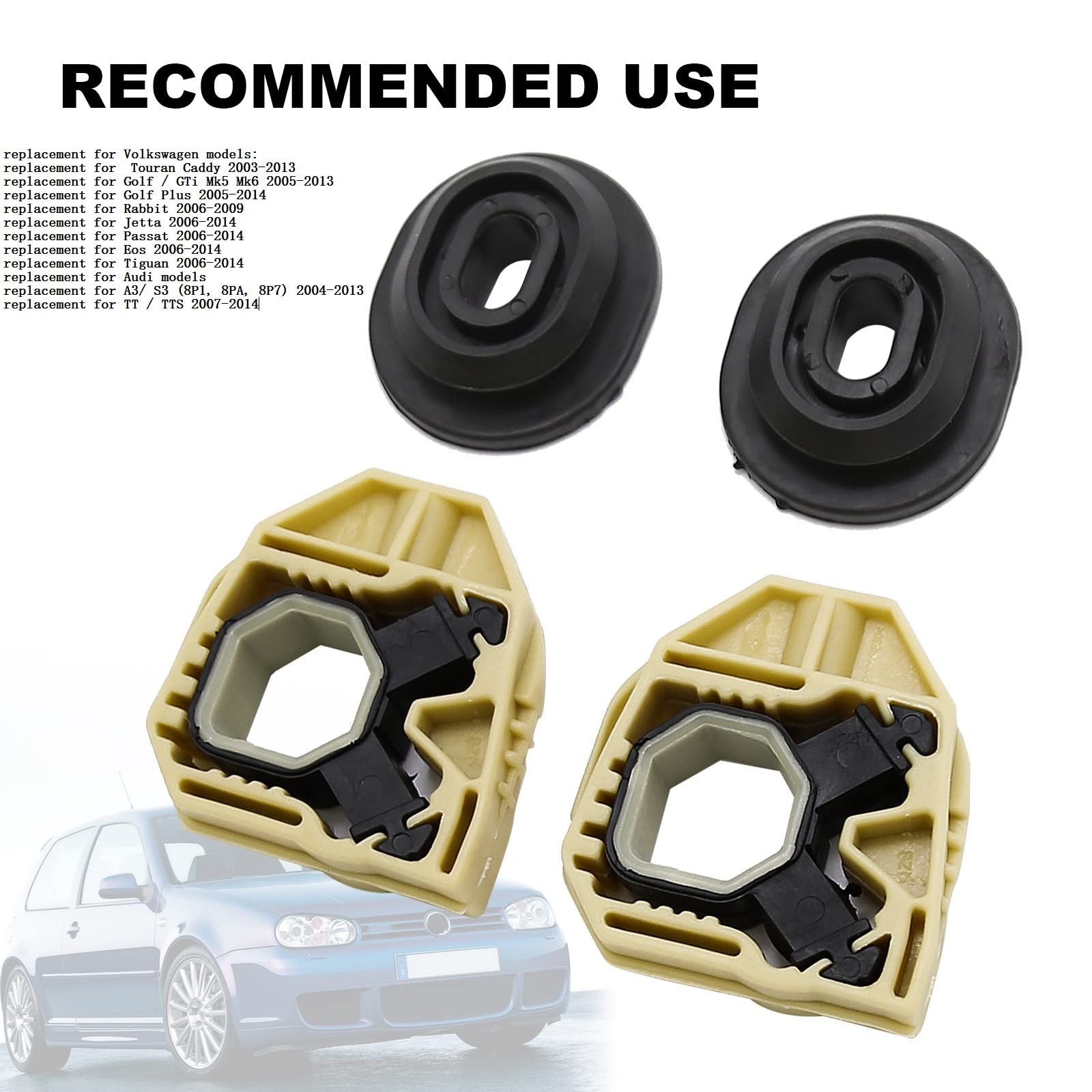 Upper Lower Radiator Mount,4Pack Rubber Radiator Water Tank Support Replaceme...