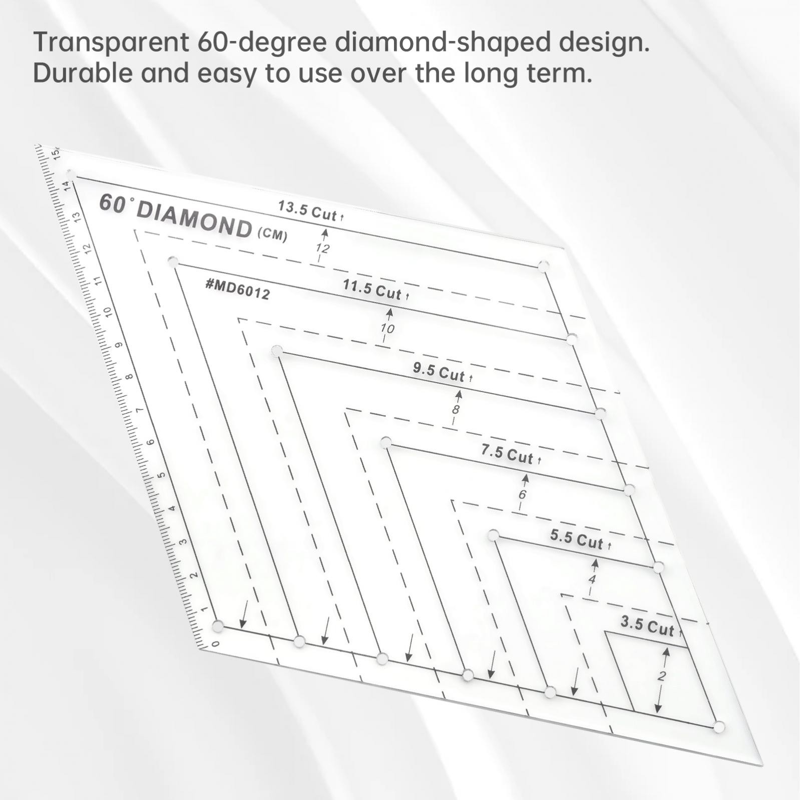 4Pcs Quilting Ruler, Transparent Patchwork Sewing Cutting Craft Ruler DIY Tools