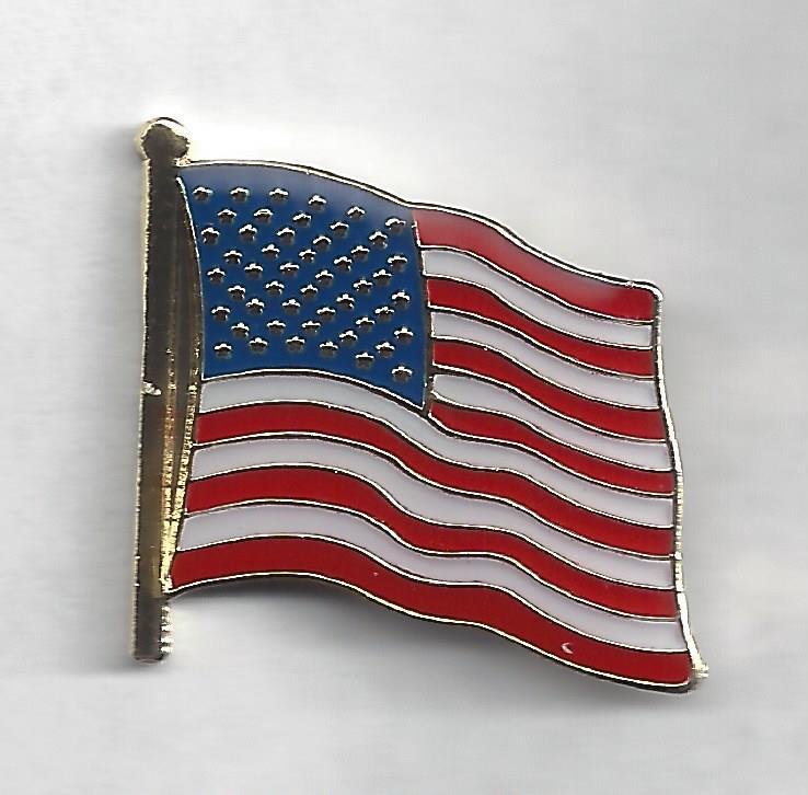 US Flag Pin - Patriotic - BC Patch Cat. No. C7082