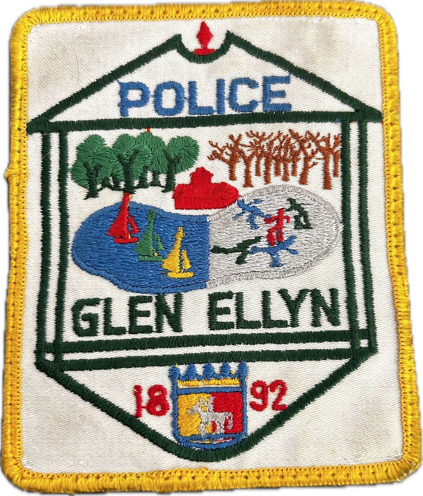 VINTAGE ILLINOIS IL GLEN ELLYN POLICE DEPT PATCH DUPAGE COUNTY #KP