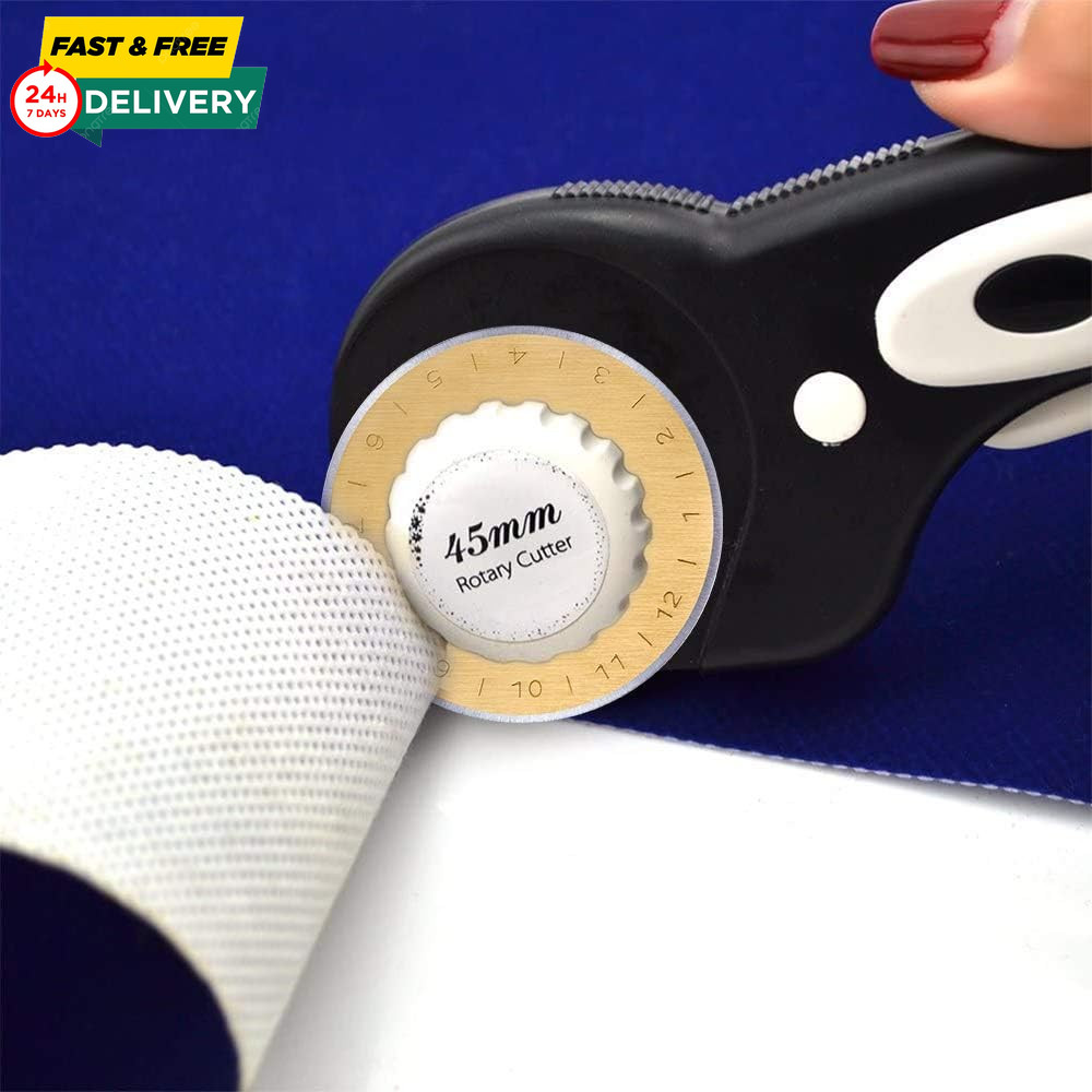 Titanium Coated 45Mm Rotary Cutter Blades 15 Pack Compatible with Olfa
