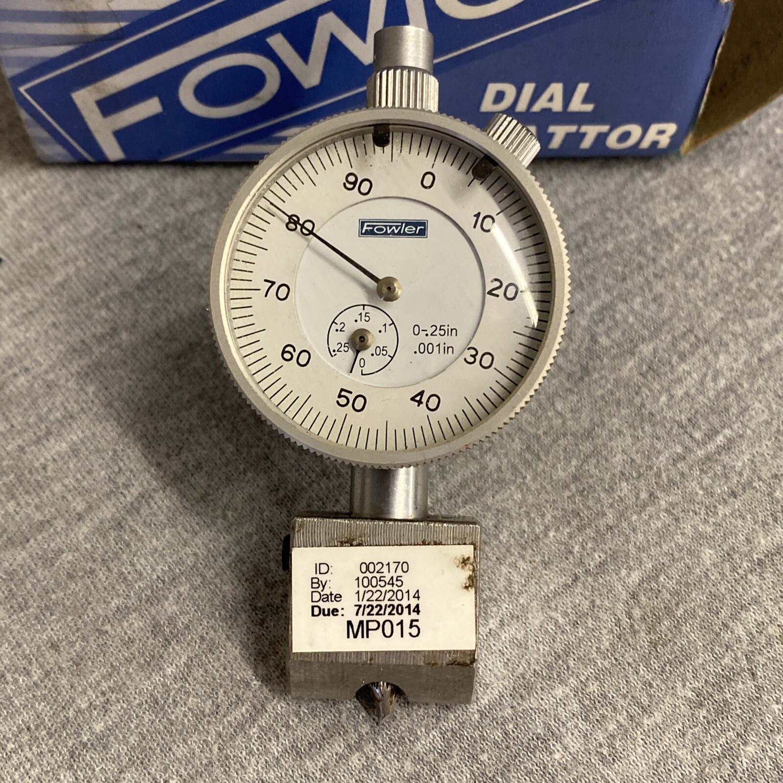Fowler ADG Dial Indicator w/ 0-0.250" Measuring Range