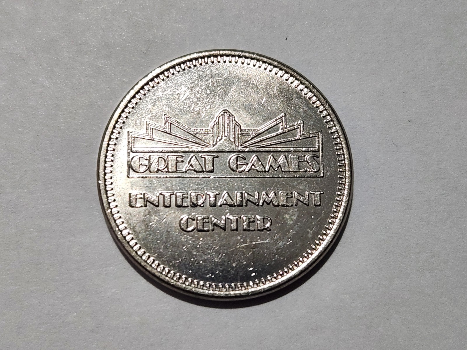 Great Games Entertainment Center Game Token